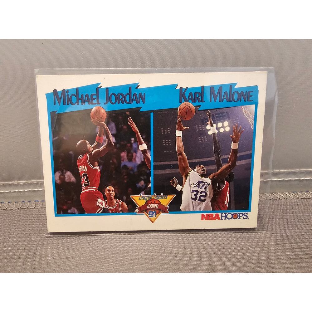 Michael Jordan/Karl Malone 1991-1992 NBA Hoops #306 - League Leaders Scoring